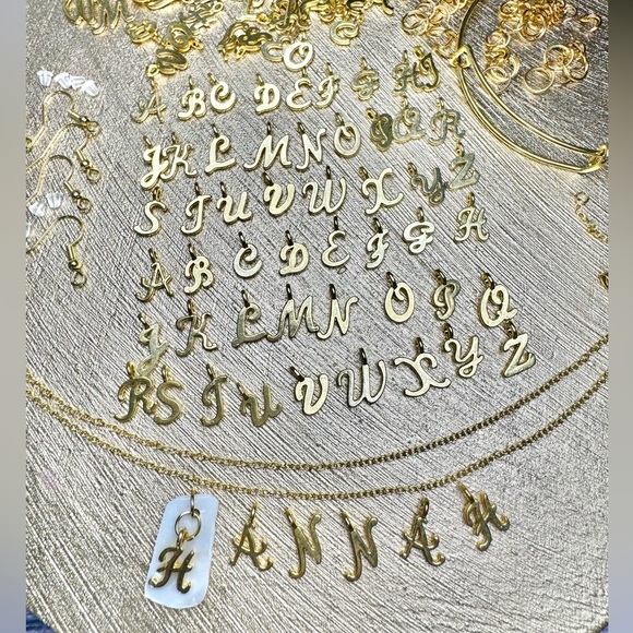 125pc Gold Alphabet Letters Charms Bracelet & More Jewelry Making Mega Bundle - Picture 9 of 16